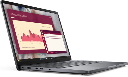 Dell Pro 14 PC14250 laptop, angled view